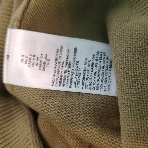 NWT Amazon Essentials Men's Golden Olive Cotton Crewneck Sweater S - Picture 5 of 5
